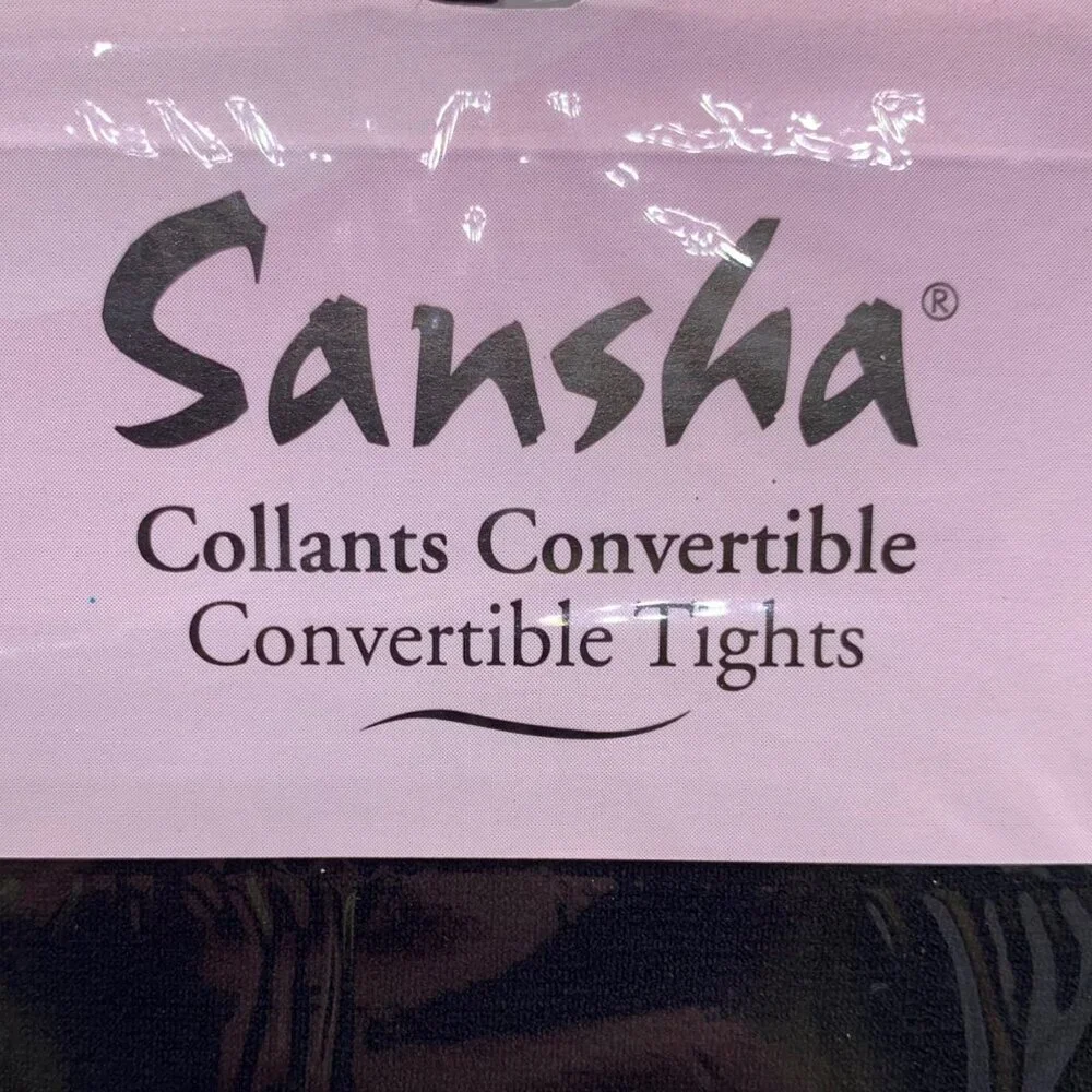 Sansha Black Convertible Tights Pack of 3 T90 Dance Jazz Tap Lyrical Childs S